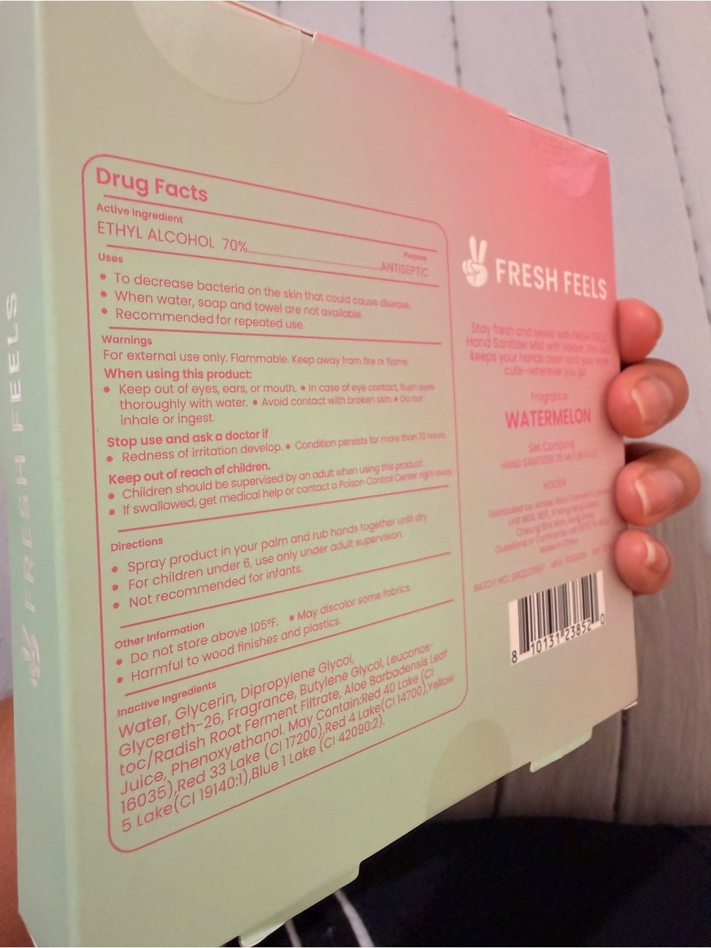 Watermelon Moisturizing Hand Gel — Pink & Mint